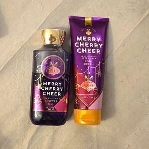 Bath and Body Works Merry Cherry Cheer shower gel and Body cream